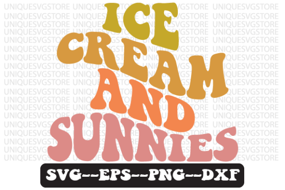 Ice Cream and Sunnies Retro SVG Graphics for Crafts