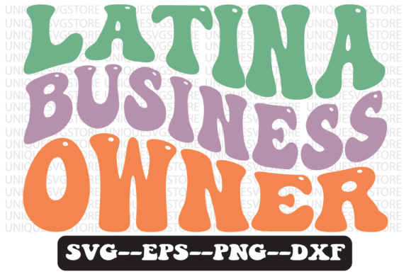 Latina Business Owner Retro SVG Graphics for Crafts