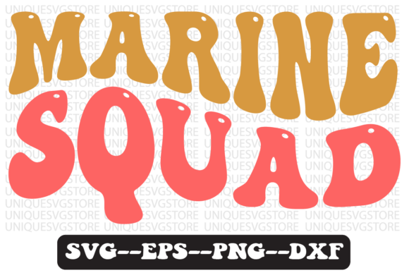 Marine Squad Quote Retro SVG Design