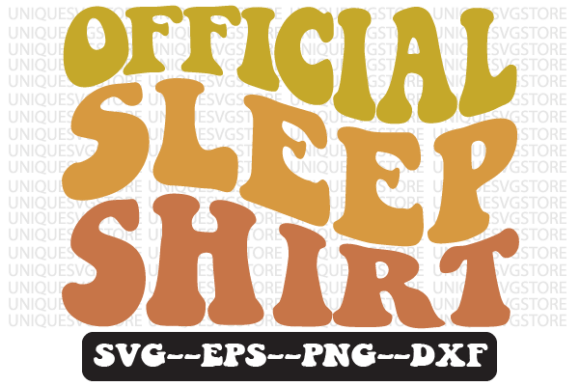 Official Sleep Quote Retro SVG Graphics for Crafts