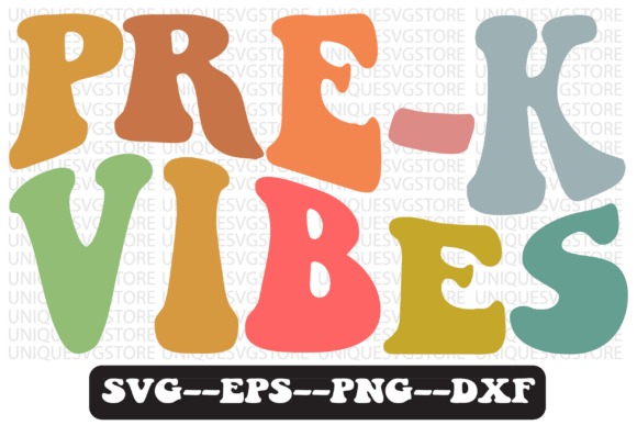 Pre-K Vibes Quote Retro SVG Design for Crafts & Graphics